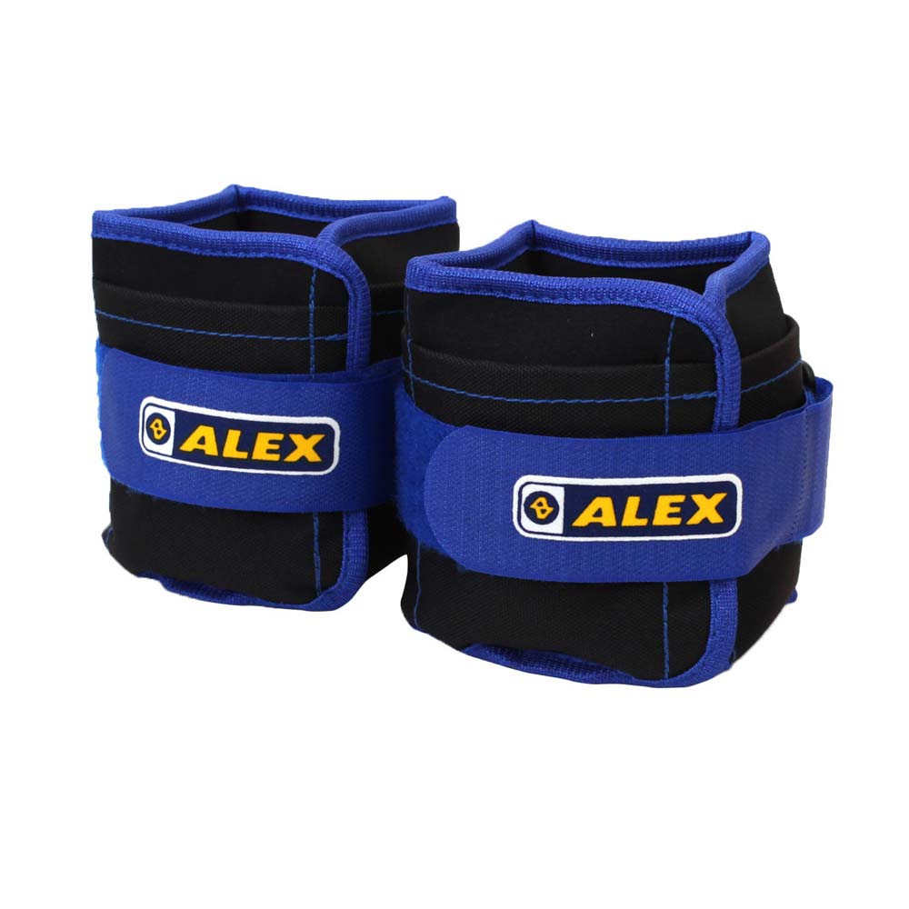ALEX 3KG 沙包型加重器-台灣製 慢跑 健身 重量訓練 肌力訓練 可拆式 C-4903 黑藍
