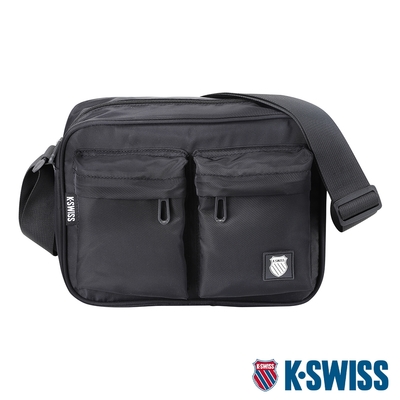 K-SWISS Shoulder Bag運動斜背包-黑