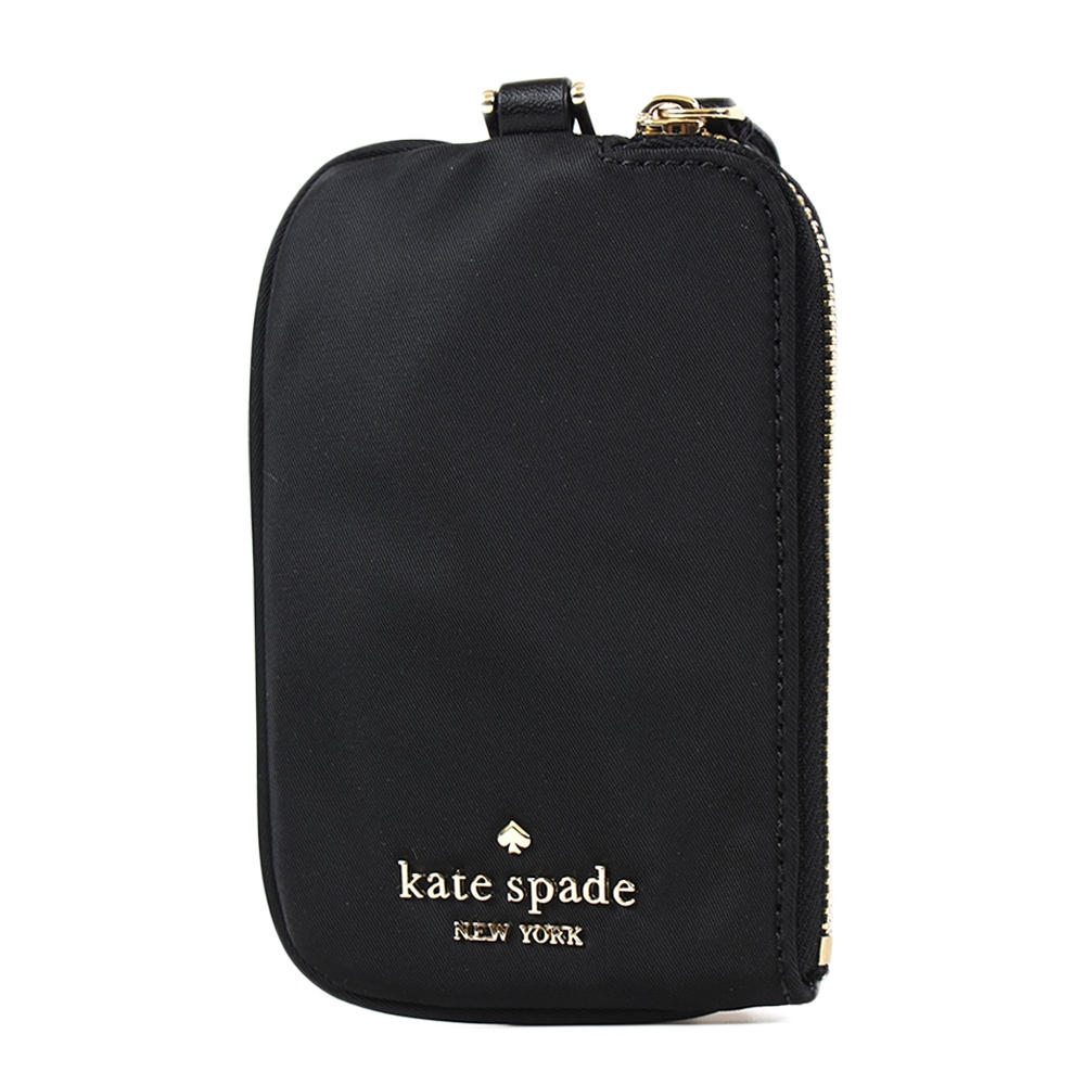 KATE SPADE 尼龍識別證掛帶/零錢包-黑色