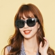 ALEGANT低調亞麻灰豹紋圓框全罩式寶麗來偏光墨鏡/外掛式UV400太陽眼鏡(包覆式/車用太陽眼鏡) product thumbnail 1