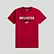 Hollister 海鷗 HCO 熱銷刺繡文字海鷗圖案短袖T恤-紅色 product thumbnail 1