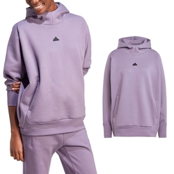 Adidas W Z.N.E. OH 女 紫色 運動 休閒 百搭 連帽 帽T 上衣 長袖 IN5123