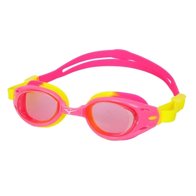 MIZUNO SWIM 兒童泳鏡-抗UV 防霧 蛙鏡 鏡面 游泳 戲水 N3TFB10500-64 桃紅黃白