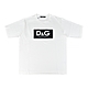 D&G Dolce & Gabbana印花白字LOGO純棉短袖圓領T恤(男款/白) product thumbnail 1
