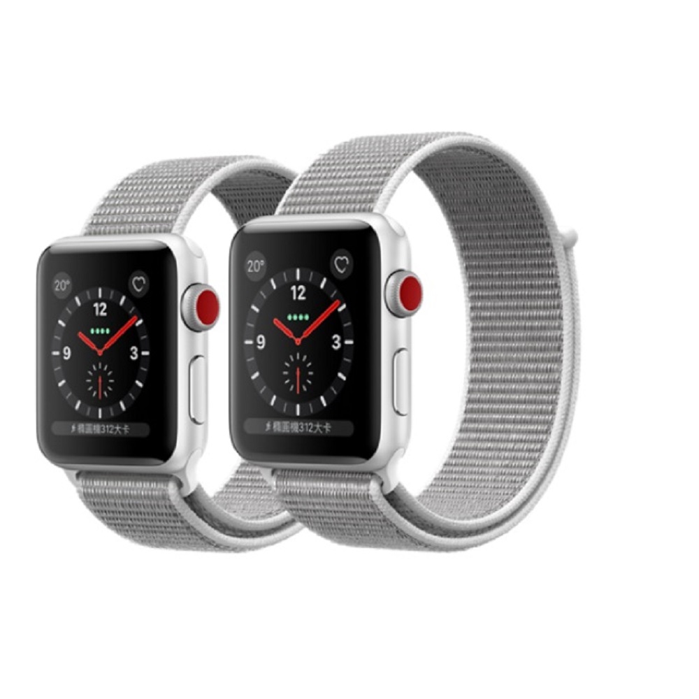 Apple Watch Series3 GPS+行動網路42公釐 銀鋁/貝殼白錶環