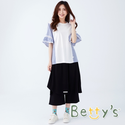 betty’s貝蒂思　假兩件片裙造型褲 (黑色)