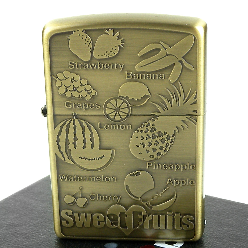 ZIPPO 日系~Sweet Fruits-香甜水果圖案蝕刻加工打火機