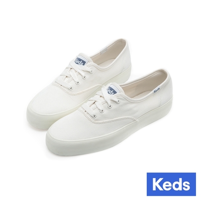 Keds CHAMPION GN 經典寬楦舒適帆布休閒小白鞋 9241W110103