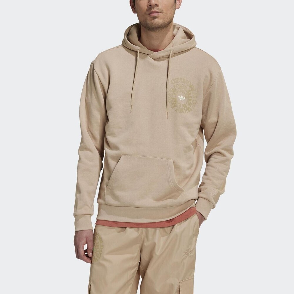 Adidas Ozworld Hoodie [HL9252] 男 連帽上衣 帽T 運動 休閒 棉質 國際版 重磅 卡其