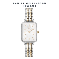 Daniel Wellington DW 手錶 Quadro Lumine Bezel 28mm 星環珠寶式鎏金錶-兩色任選(DW00100671)