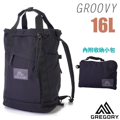 GREGORY GROOVY 16L 手提/肩背兩用背包(內附收納小包).筒形後背包.水桶包_時尚黑