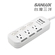 SANLUX台灣三洋防塵蓋轉接延長電源線3孔3座3切1.8m(SYPW-W333DA) product thumbnail 1