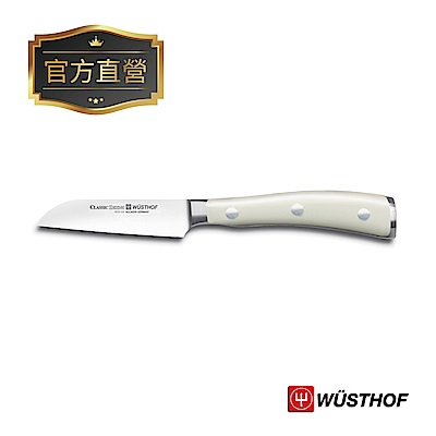 WUSTHOF 德國三叉牌 CLASSIC IKON 系列 8cm蔬果刀(典雅白)