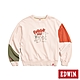 EDWIN 撞色圖騰造型寬厚長袖T恤-女-淡粉紅 product thumbnail 1