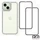 RedMoon APPLE iPhone15 6.1吋 手機殼貼3件組 鏡頭全包式貓瞳盾殼+9H玻璃保貼2入(i15) product thumbnail 1