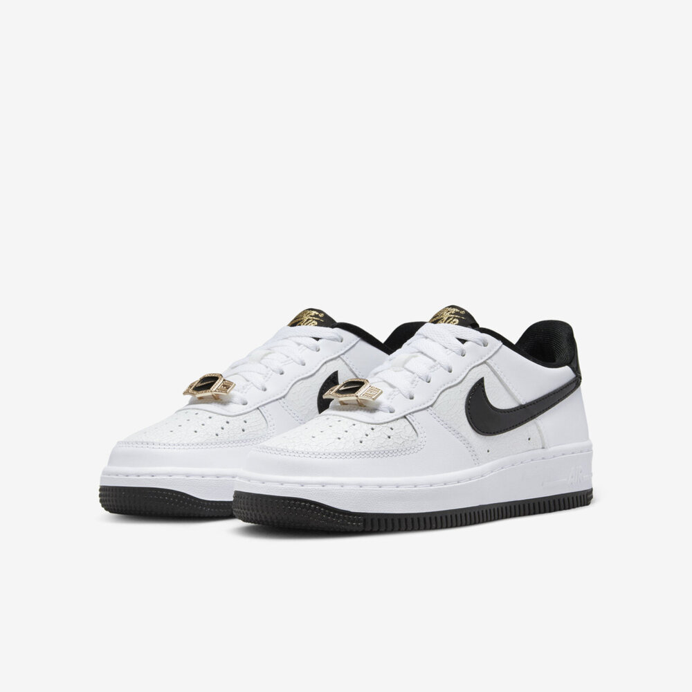 Nike Air Force 1 Lv8 GS [DQ0300-100] 大童休閒鞋運動經典扣環金飾