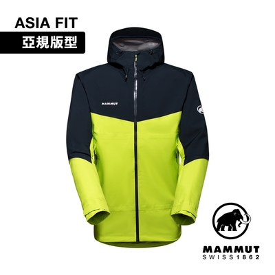 【Mammut 長毛象】Convey Tour HS Hooded Jacket AF 防風防水連帽外套 淺萊姆綠 男款 #1010-28451