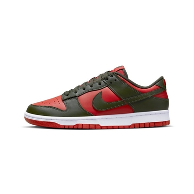 NIKE DUNK LOW RETRO 男休閒運動鞋-紅黑白-DV0833600