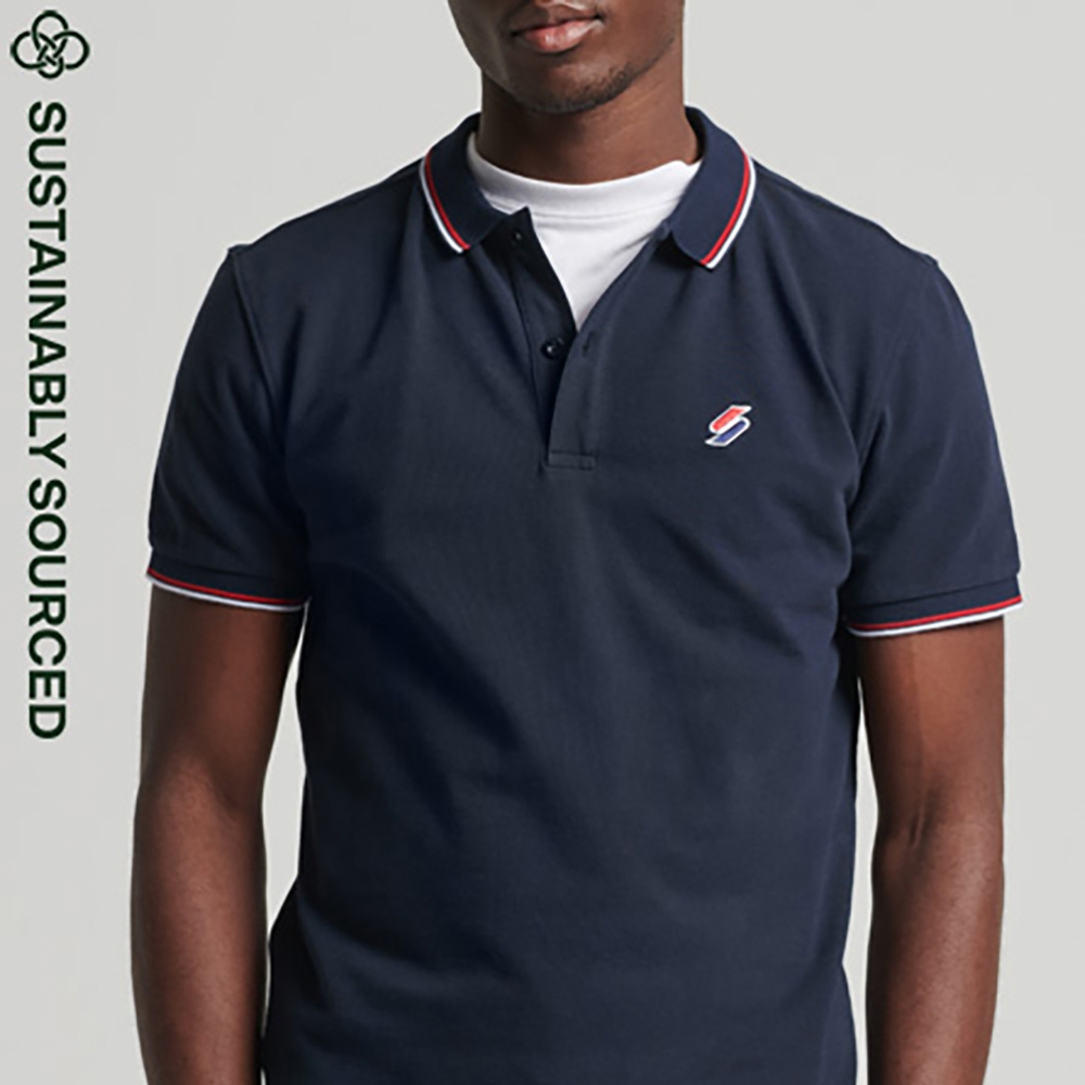 SUPERDRY 男裝 短 POLO CODE ESS POLO 海軍藍