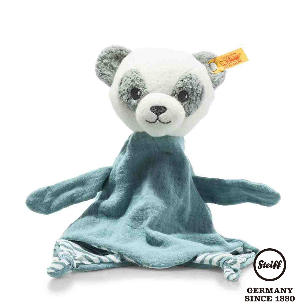 STEIFF德國金耳釦泰迪熊 GOTS Paco panda comforter 熊貓寶寶 (嬰幼兒安撫巾)