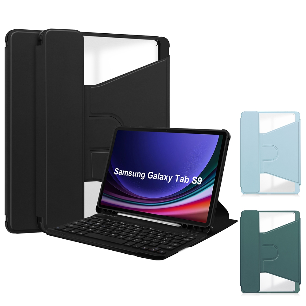 □功能再升級!! 360度旋轉 筆槽設計 可放無線鍵盤□三星 SAMSUNG Galaxy Tab S9 FE PLUS 12.4吋 SM-X610 X616 平板電腦保護套 皮套