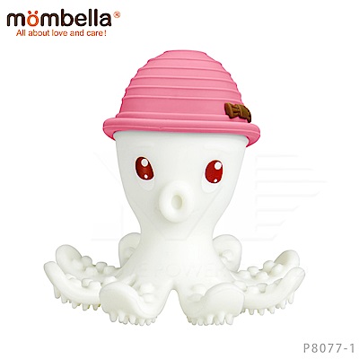 【任選】英國《mombella 》樂咬咬章魚固齒器(粉色)