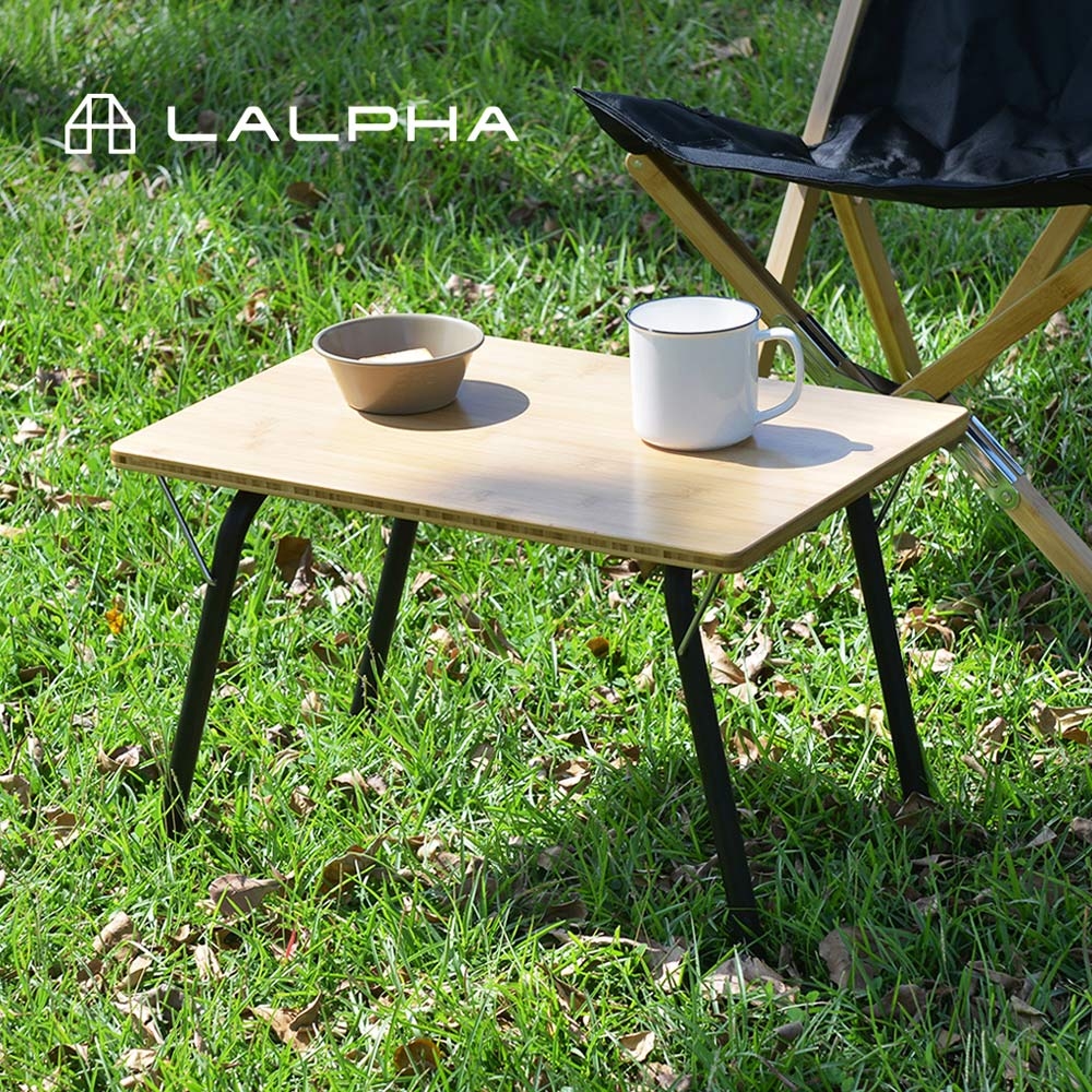 日本LALPHA 輕量便攜型竹板折疊桌(附收納袋)