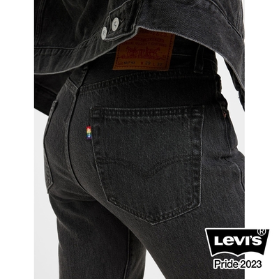 Levis Pride平權系列 男款 501 93復古直筒牛仔褲 / 精工黑染水洗 / 彩虹旗標