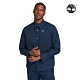 Timberland 男款深寶石藍有機棉長袖襯衫外套|A251J product thumbnail 1