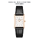 Daniel Wellington DW DW Bound 32x22mm 經典摩登寂靜黑皮革方錶(玫瑰金) product thumbnail 1