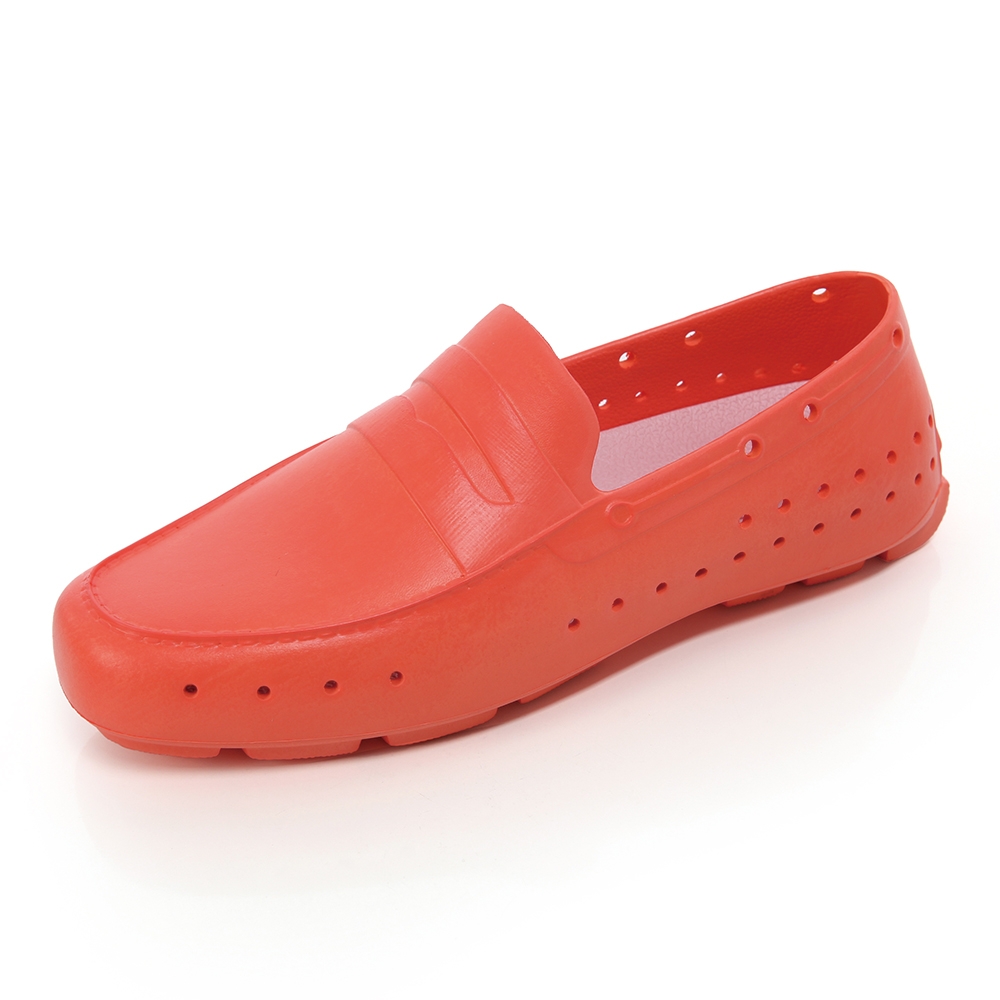 美國加州 PONIC&Co. ALEX 防水輕量 洞洞樂福鞋 雨鞋 橘紅 防水鞋 平底素面 懶人鞋 休閒鞋 環保膠鞋 紳士鞋