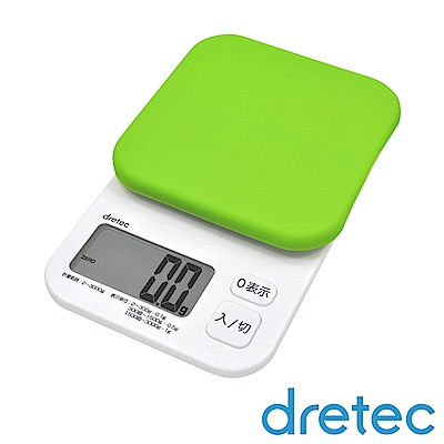 dretec Kouign酷巴微量廚房料理電子秤3kg-果綠