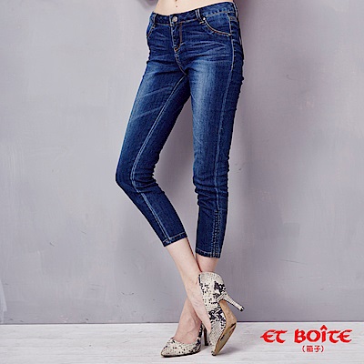 ETBOITE 箱子 BLUE WAY 拉繩單口袋JEGGING(深藍)