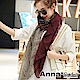 AnnaSofia 謐彩樹影 拷克邊韓國棉圍巾披肩(咖紅漸層系) product thumbnail 1