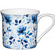 《KitchenCraft》單柄骨瓷馬克杯(藍玫瑰300ml) | 水杯 茶杯 咖啡杯 product thumbnail 1