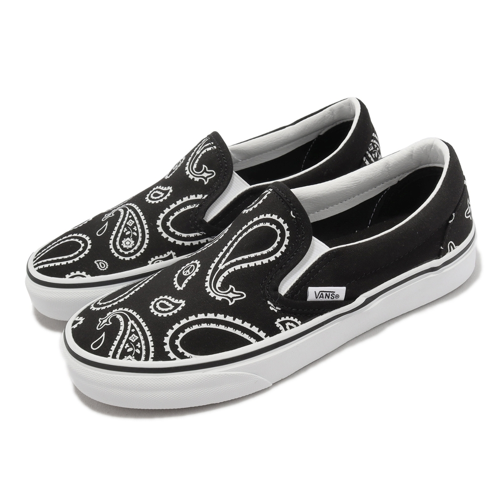 Vans 懶人鞋Classic Slip-On 男鞋女鞋黑變形蟲腰果花休閒鞋VN0A5JMHB0E