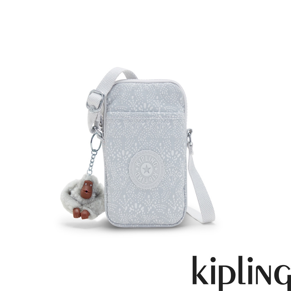 Kipling 冰晶霧灰印花可愛長方形小包-TALLY