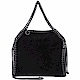 Stella McCartney Falabella 迷你黑色天鵝絨兩用鍊帶包 product thumbnail 1