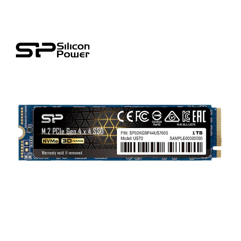 SP廣穎 US70 M.2 2280 NVMe PCIe Gen 4x4 1TB SSD 固態硬碟