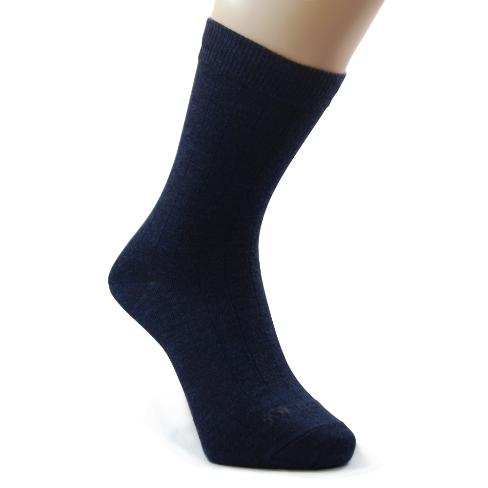 TiNyHouSe超細輕薄保暖襪羊毛襪-中筒輕薄款(M尺碼T-610/601藍灰色)2雙組