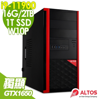 Acer Altos P10F7 商用工作站 (i9-11900/16G/1TSSD+2TB/GTX1650 4G/500W/W10P)