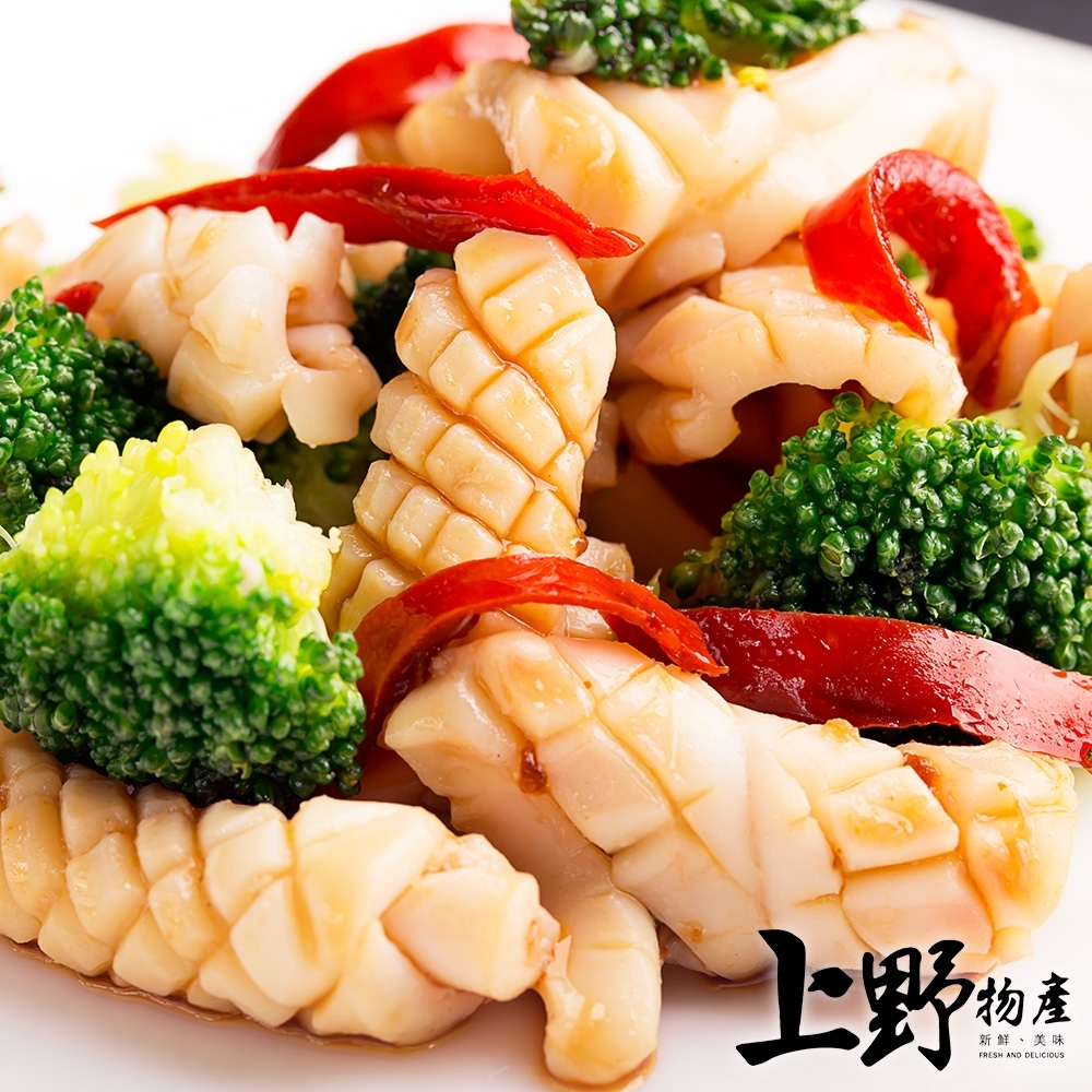 【上野物產】新鮮提味萬用料理 刻花魷魚 ( 250g土10%/包 ) x6包