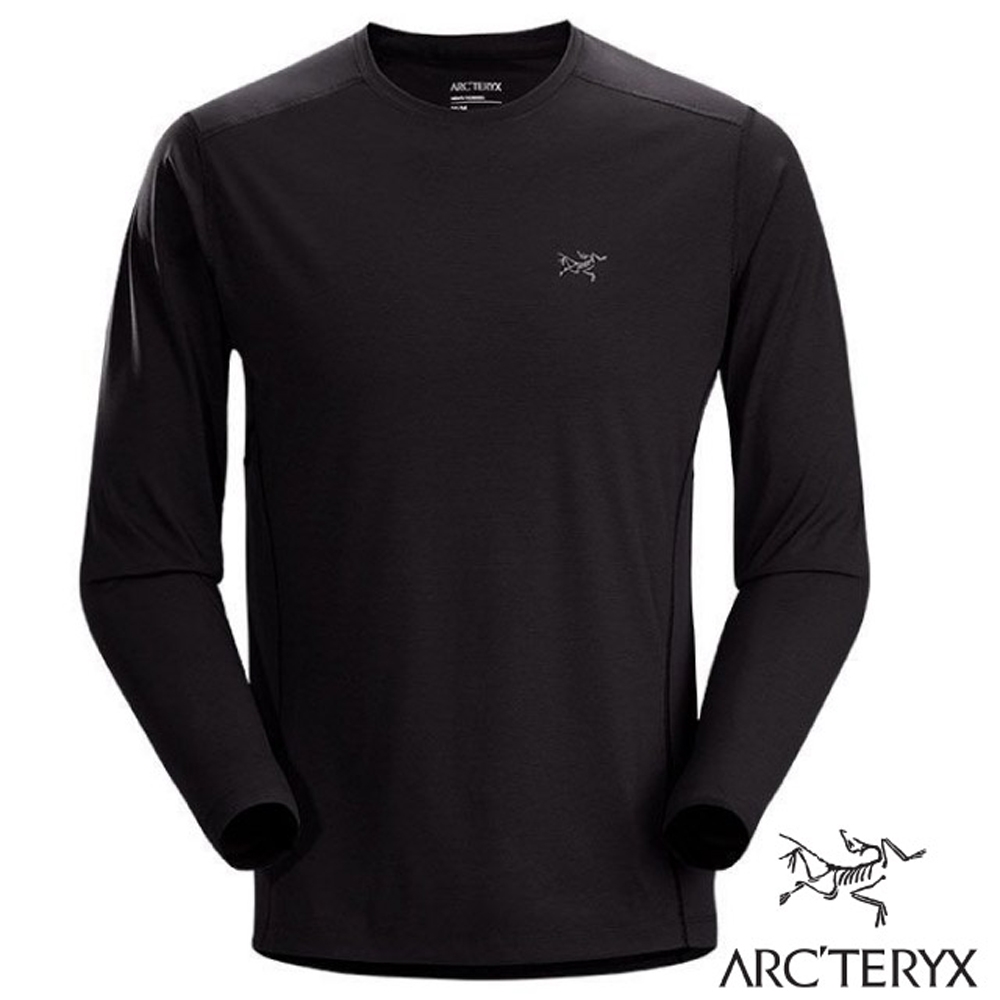 ARCTERYX 始祖鳥 男 Motus SL 吸濕排汗薄長袖圓領抗臭排汗衣.T恤_黑