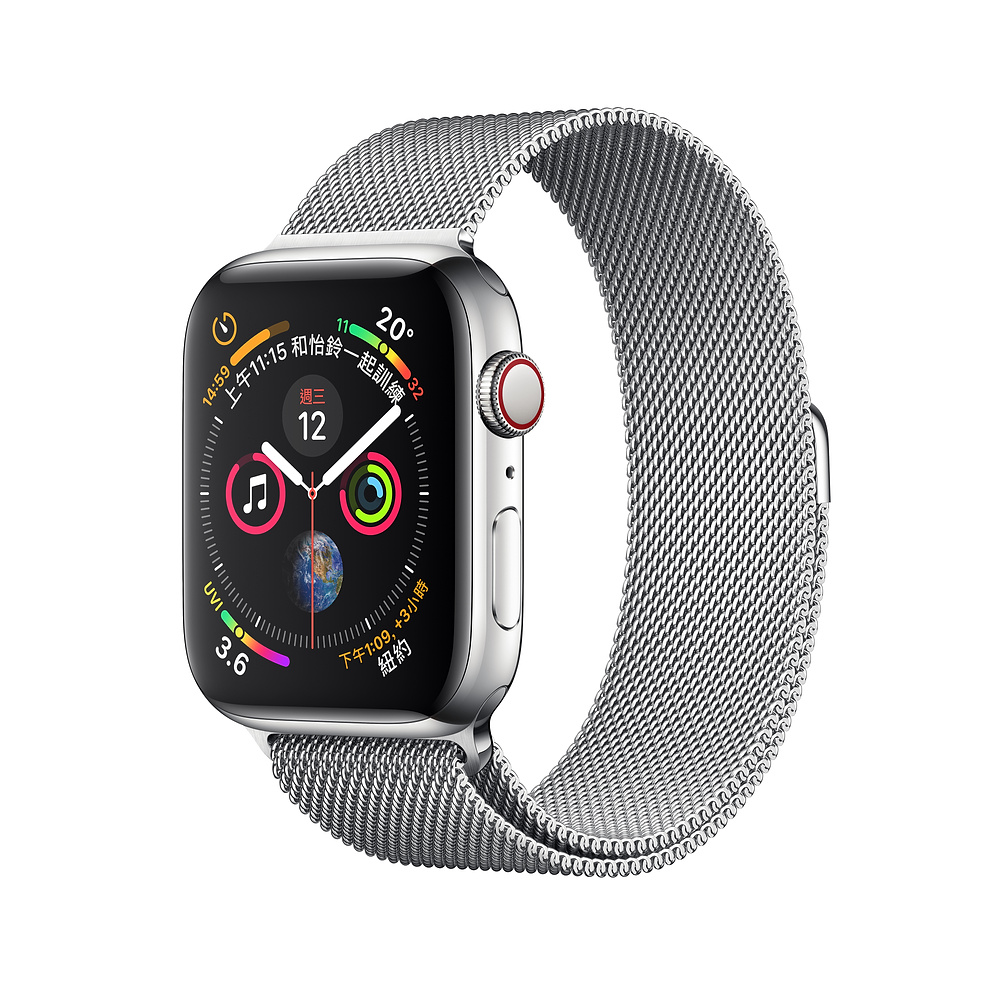 Apple Watch Series 4 LTE 44mm 不鏽鋼錶殼搭配米蘭式錶環
