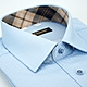 金安德森 經典格紋繞領藍色細紋吸排窄版長袖襯衫 product thumbnail 1