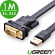 綠聯 FTDI工業級晶片USB to RS-232訊號轉換器 1M product thumbnail 1