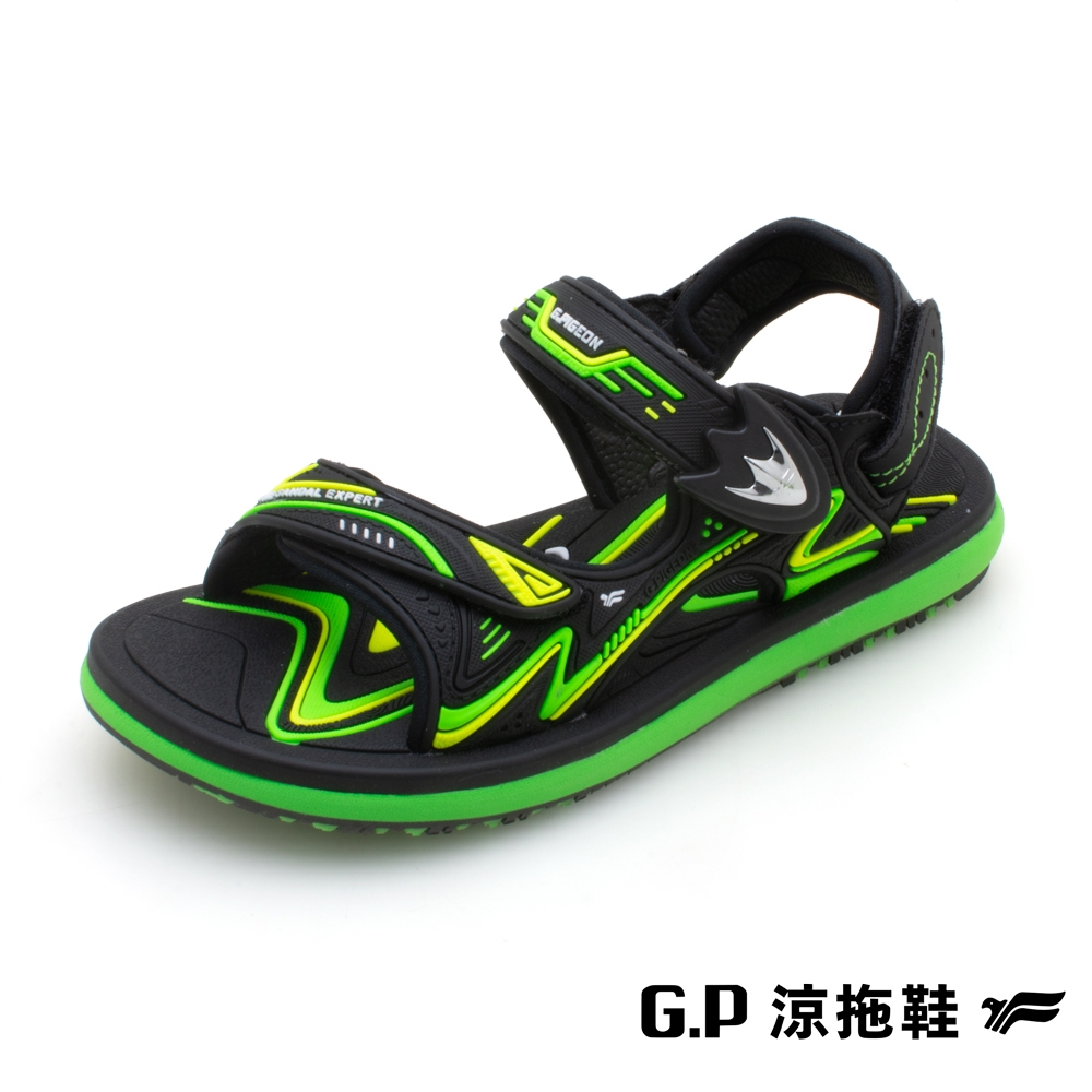 G.P 兒童簡約休閒兩用涼鞋-綠色 G1671B GP 涼鞋 拖鞋 童鞋 一鞋兩穿 童鞋