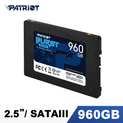 Patriot美商博帝 BURST ELITE 960GB 2.5吋 SSD固態硬碟