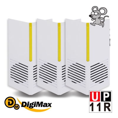 Digimax UP-11R 台灣神盾 專業式防潮型超音波驅鼠蟲器 《超優惠3入組》