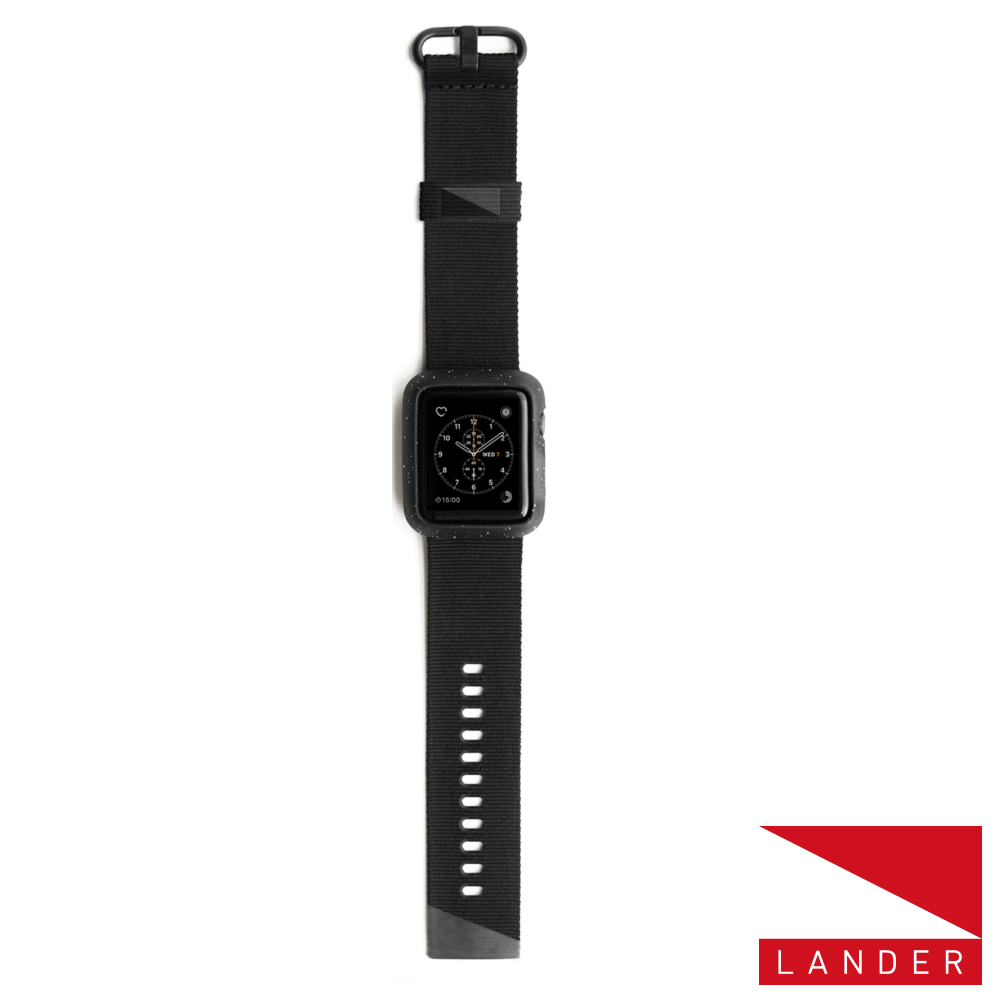 美國 Lander AppleWatch Series 4 44mm Moab錶殼錶帶-黑